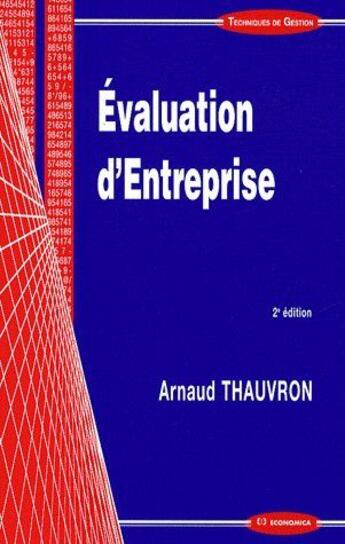 Couverture du livre « Évaluation d'entreprise (2e édition) » de Arnaud Thauvron aux éditions Economica
