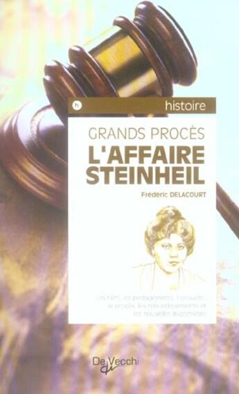 Couverture du livre « Affaire steinheil (l) » de Frederic Delacourt aux éditions De Vecchi