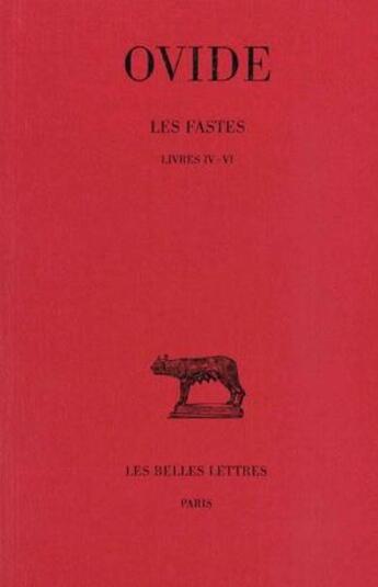 Couverture du livre « Les fastes t.2 ; L4-6 » de Ovide aux éditions Belles Lettres