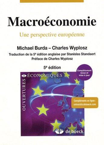 Couverture du livre « Macroéconomie ; une perspective européenne (5e édition) » de Burda aux éditions De Boeck Superieur