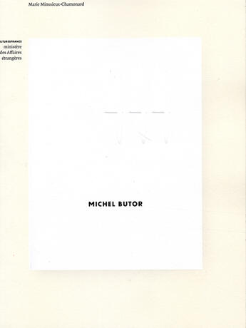 Couverture du livre « Michel butor » de Minssieux-Chamonard aux éditions Adpf