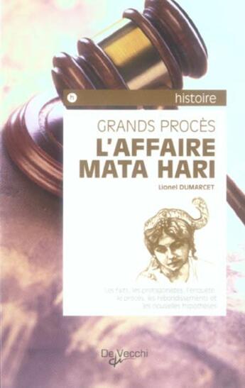 Couverture du livre « Affaire mata hari (l) poche » de Dumarcet aux éditions De Vecchi