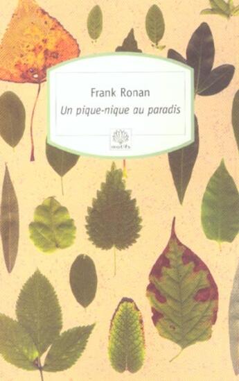 Couverture du livre « Un pique-nique au paradis » de Frank Ronan aux éditions Motifs