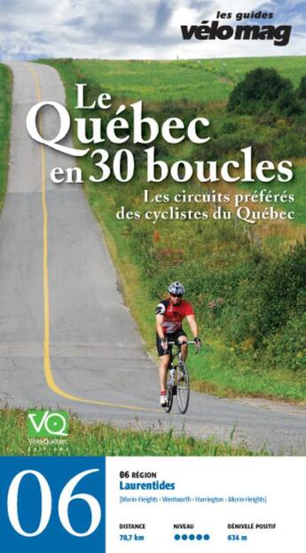 Couverture du livre « Le Québec en 30 boucles t.6 ; Laurentides (Morin Heights) » de  aux éditions Velo Quebec