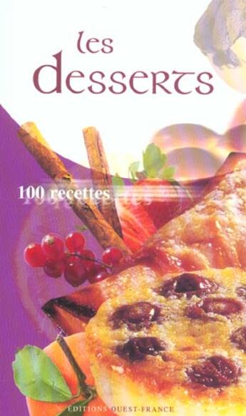 Couverture du livre « Les desserts » de  aux éditions Ouest France