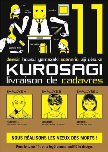 Couverture du livre « Kurosagi ; livraison de cadavres Tome 11 » de Eiji Otsuka et Housui Yamazaki aux éditions Pika