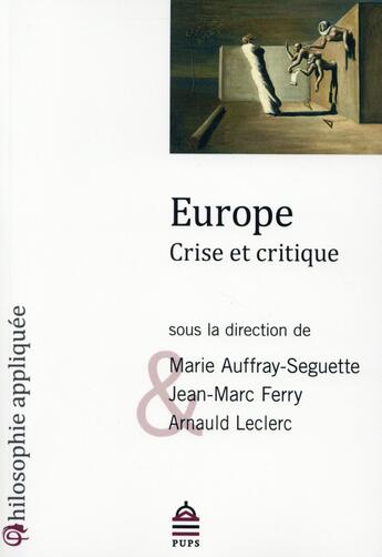 Couverture du livre « Europe » de Auffra/Ferry/Le aux éditions Sorbonne Universite Presses