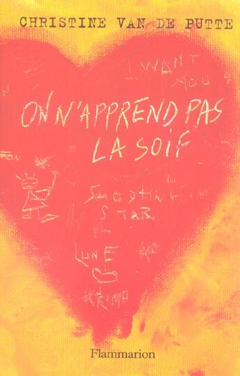 Couverture du livre « On n'apprend pas la soif » de Christine Van De Putte aux éditions Flammarion