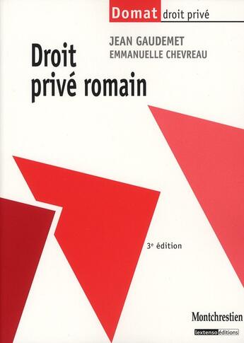 Couverture du livre « Droit privé romain (3e édition) » de Chevreau E. G J. aux éditions Lgdj