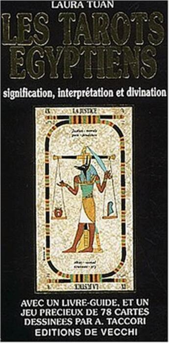Couverture du livre « Tarots egyptiens (les) coffret livre + cartes » de Tuan aux éditions De Vecchi