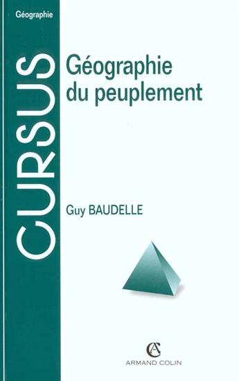 Couverture du livre « Geographie Du Peuplement » de Baudelle et Allain aux éditions Armand Colin