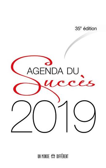 Couverture du livre « Agenda du succès (édition 2019) » de  aux éditions Un Monde Different