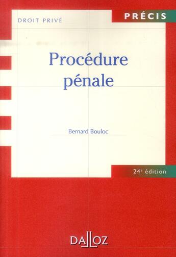 Couverture du livre « Procédure pénale (édition 2014) » de Bernard Bouloc aux éditions Dalloz