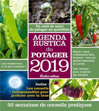 Couverture du livre « Agenda Rustica du potager (édition 2019) » de Robert Elger aux éditions Rustica