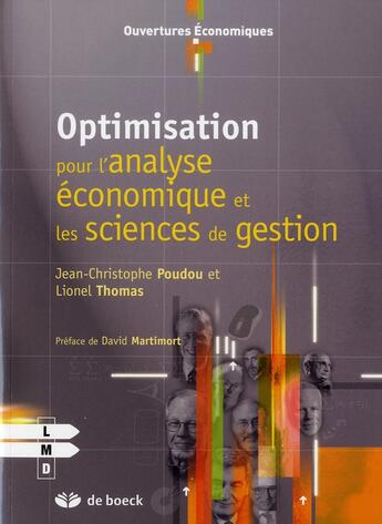 Couverture du livre « Optimisation pour l'analyse économique et les sciences de gestion » de Herbert Thomas aux éditions De Boeck Superieur