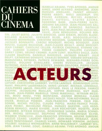 Couverture du livre « Acteurs » de  aux éditions Cahiers Du Cinema