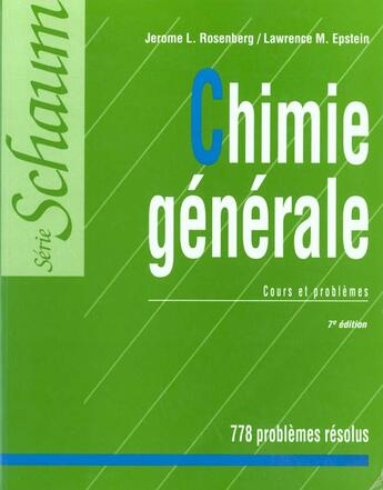 Couverture du livre « Chimie generale » de Rosenberg aux éditions Mc Graw Hill Allemagne