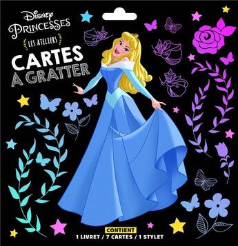 Couverture du livre « Les ateliers Disney ; Disney Princesses ; cartes à gratter » de Disney aux éditions Disney Hachette
