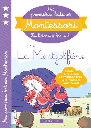 Couverture du livre « Mes premieres lectures montessori, la montgolfiere » de Galon Anais aux éditions Larousse