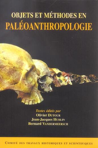 Couverture du livre « Objets et methodes en paleoanthropologie » de Vandermeersch B aux éditions Cths Edition
