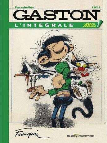 Couverture du livre « Gaston - version originale : Intégrale vol.11 : 1971 » de Andre Franquin aux éditions Marsu Productions