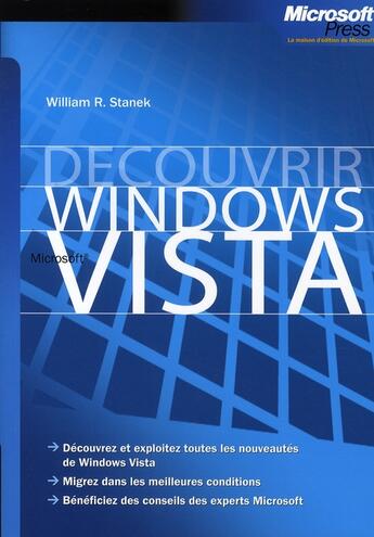 Couverture du livre « Découvrir windows vista » de William R. Stanek aux éditions Microsoft Press