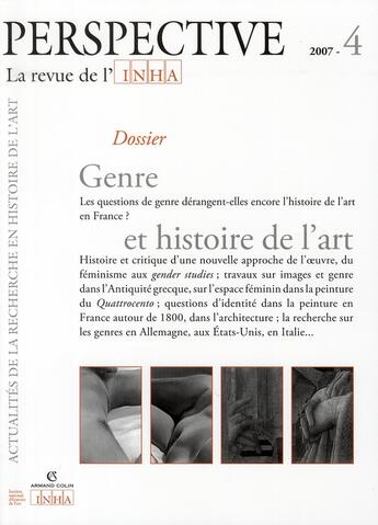 Couverture du livre « Perspectives t.4 ; gender studies et histoire de l'Art » de Auteurs Divers aux éditions Inha