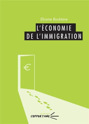 Couverture du livre « L'economie de l'immigration » de Boubtane Ekrame aux éditions Pu De Clermont Ferrand