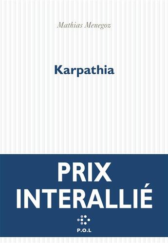 Couverture du livre « Karpathia » de Mathias Menegoz aux éditions P.o.l