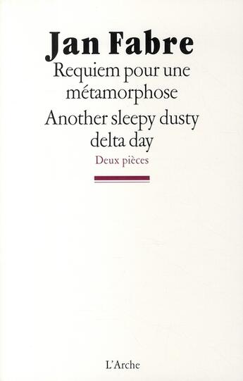 Couverture du livre « Requiem ; another sleepy » de Jan Fabre aux éditions L'arche