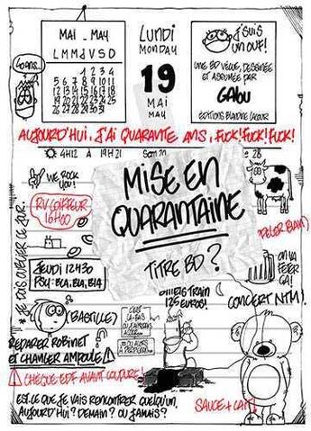 Couverture du livre « Mise en quarantaine » de Galou aux éditions Blandine Lacour