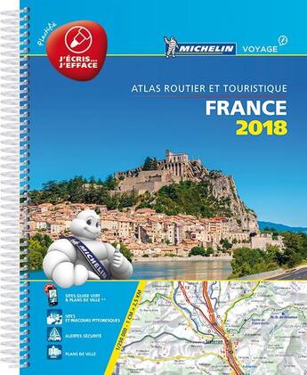 Couverture du livre « Atlas routier france 2018 plastifie » de Collectif Michelin aux éditions Michelin