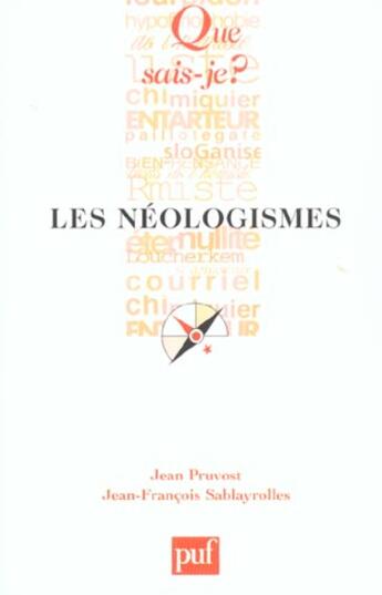 Couverture du livre « Les neologismes qsj 3674 » de Pruvost Jean / Sabla aux éditions Que Sais-je ?