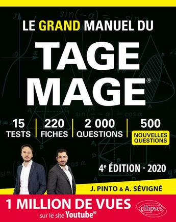 Couverture du livre « Le grand manuel du TAGE MAGE (4e édition) » de Arnaud Sevigne et Joachim Pinto aux éditions Ellipses