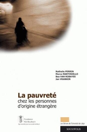 Couverture du livre « La pauvreté chez les personnes d'origine étrangère » de Nathalie Perrin aux éditions Pulg