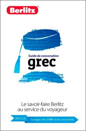 Couverture du livre « Grec ; guide de conversation » de  aux éditions Berlitz