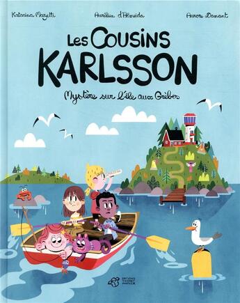 Couverture du livre « Les cousins Karlsson Tome 1 : mystère sur l'île aux Grèbes » de Katarina Mazetti aux éditions Thierry Magnier