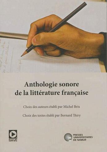 Couverture du livre « Anthologie sonore de littérature française » de B. Thiry aux éditions Pu De Namur
