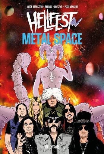 Couverture du livre « Hellfest metal space » de Pixel Vengeur et Fabrice Hodecent et Jorge Bernstein aux éditions Rouquemoute