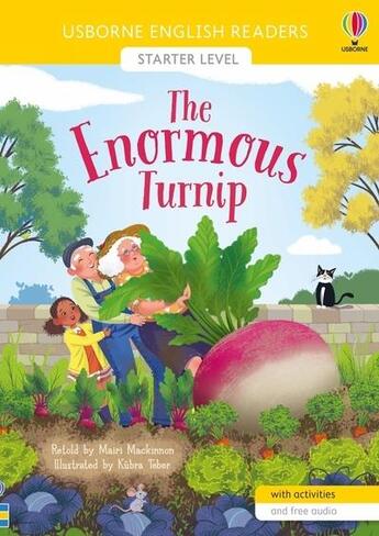 Couverture du livre « The enormous turnip ; starter level » de Mairi Mackinnon et Kubra Teber aux éditions Usborne