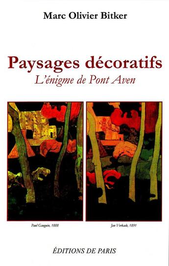 Couverture du livre « Paysages décoratifs » de Marc-Olivier Bitker aux éditions Editions De Paris