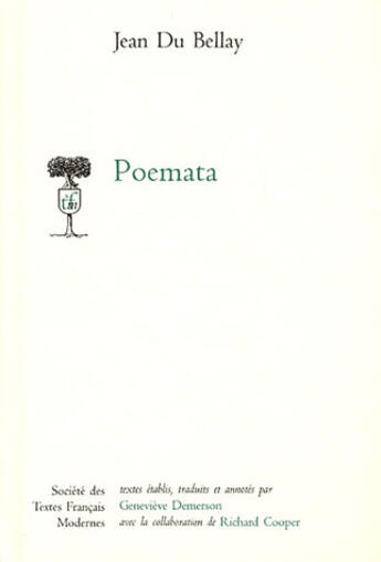 Couverture du livre « Poemata » de Jean Du Bellay aux éditions Stfm