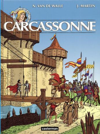 Couverture du livre « Les voyages de Jhen : Carcassonne » de Nicolas Van De Walle et Martin Jacques aux éditions Casterman