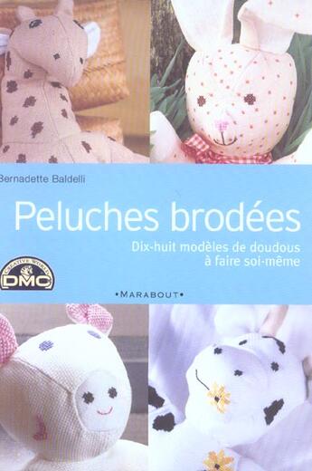 Couverture du livre « Peluches Brodees » de Bernadette Baldelli aux éditions Marabout