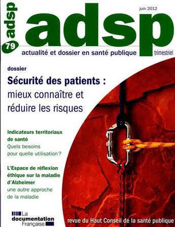 Couverture du livre « Sécurité des patients » de  aux éditions Documentation Francaise