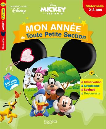 Couverture du livre « Mickey - mon annee de toute petite section (2-3 ans) » de Collectif Disney aux éditions Hachette Education