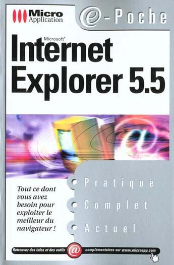 Couverture du livre « Pc Poche Internet Explorer 5.5 » de Micro Application aux éditions Micro Application