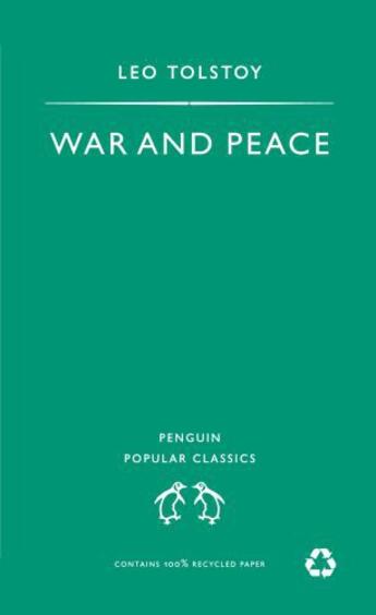Couverture du livre « War And Peace » de Leo Tolstoy aux éditions Penguin Books Ltd Digital