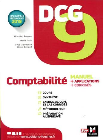 Couverture du livre « Dcg 9 - comptabilite - manuel et applications » de Paugam/Teste/Burlaud aux éditions Foucher