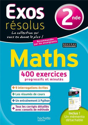 Couverture du livre « Exos resolus - maths 2nde » de Misset Rocherolle aux éditions Hachette Education